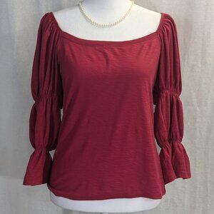 Nation Ltd. Size Small Berry Colored Off-Shoulder Top
